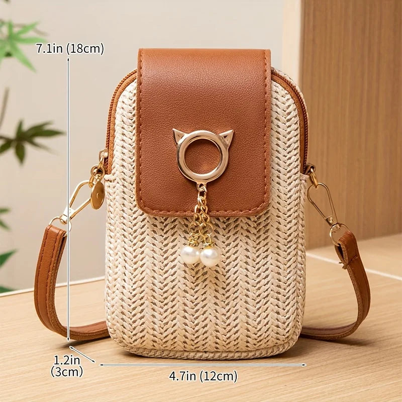 Sac bandoulière mini décontracté style street pour femme Pochette téléphone