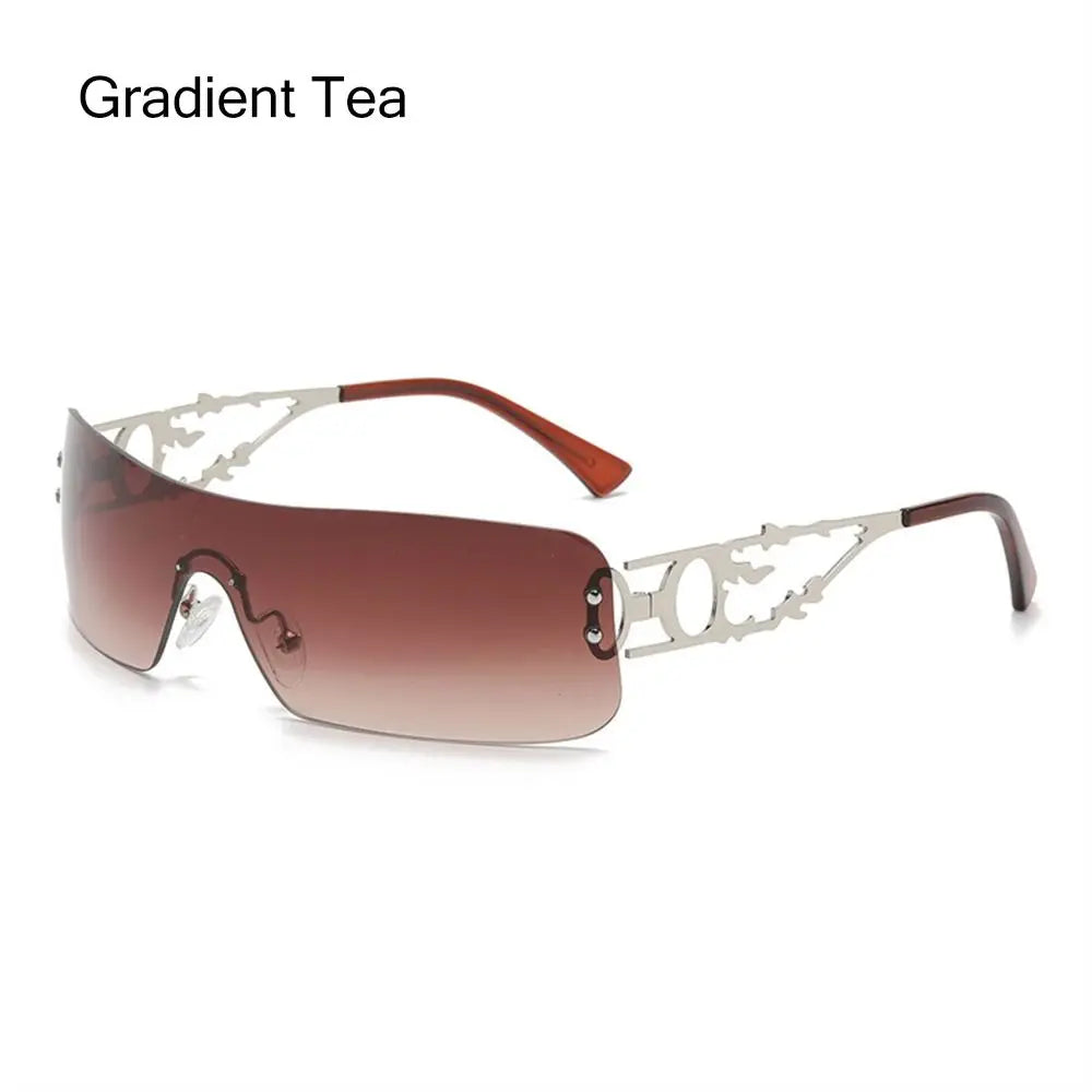 Lunettes de soleil Y2K futuristes femme UV400  - NatyGlam's