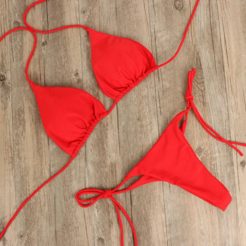 Maillot de bain bikini femme 2 pièces push-up rembourré sexy, tendance plusieurs coloris