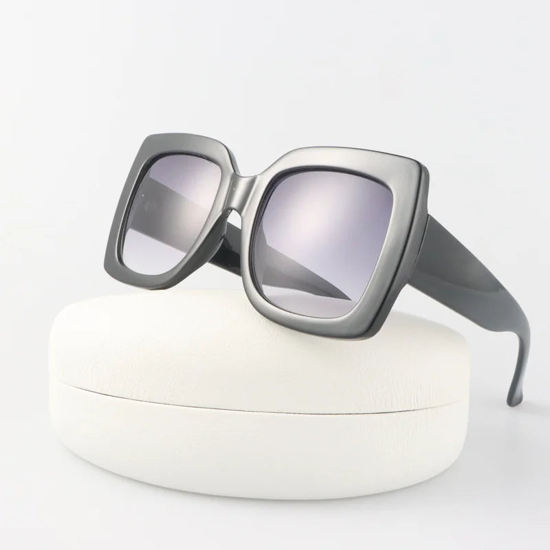 Lunettes de soleil carrées oversize femme Style vintage tendance - NatyGlam's