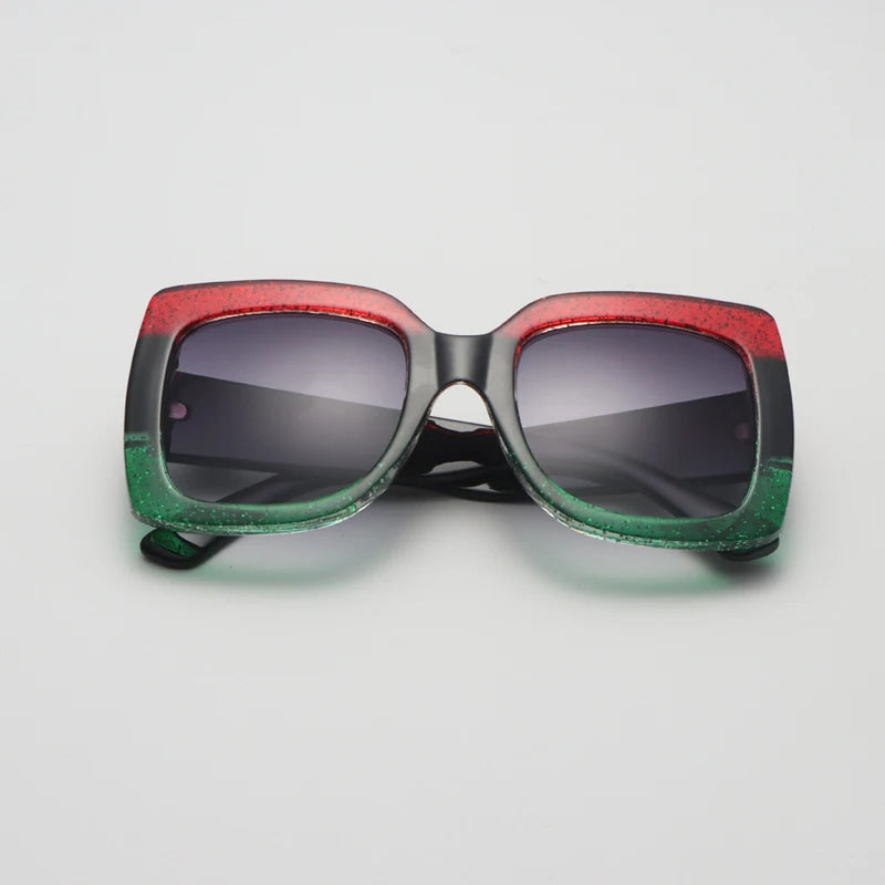 Lunettes de soleil carrées oversize femme Style vintage tendance - NatyGlam's