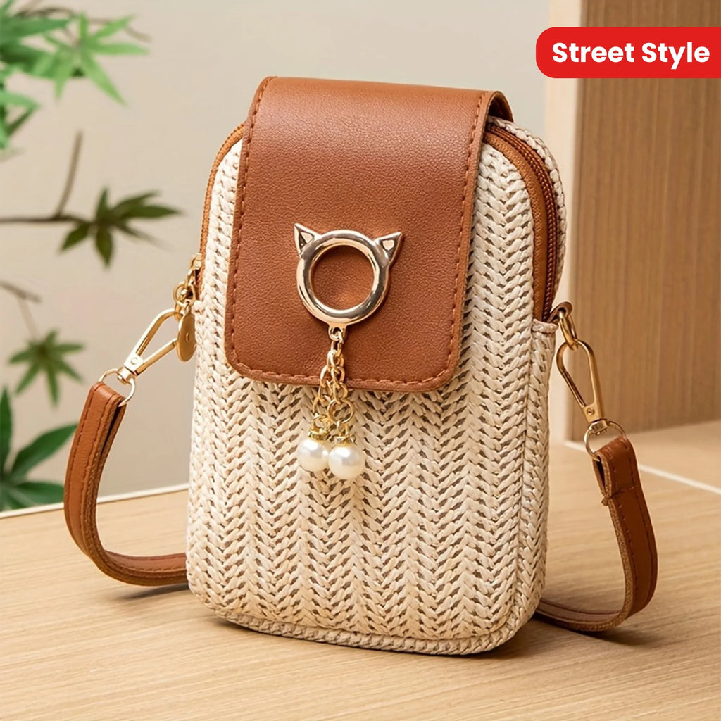 Sac bandoulière mini décontracté style street pour femme Pochette téléphone