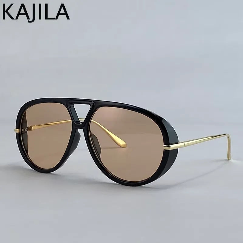 Lunettes de soleil pilote oversize femme style luxe UV400 - NatyGlam's