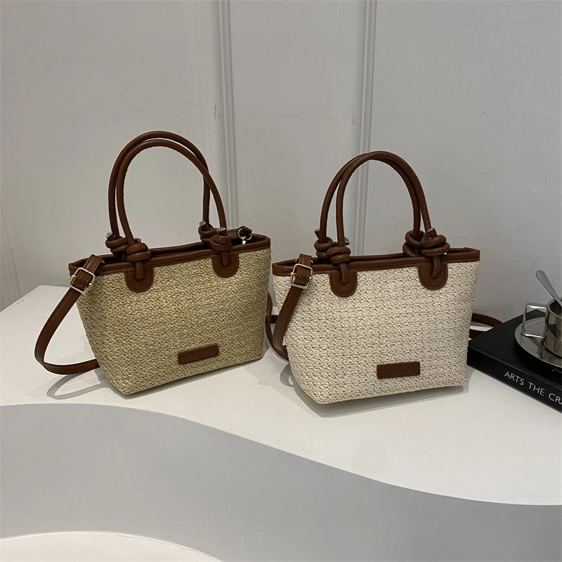 Sac Bandoulière Femme en Paille Tressée Grande capacité Sac d'été - NatyGlam's
