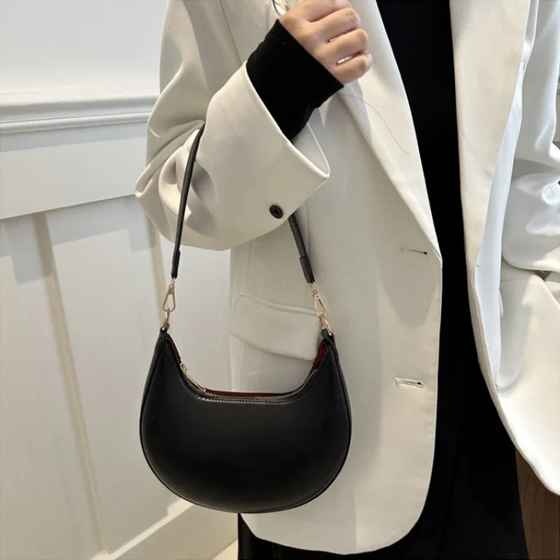 Sac Bandoulière Demi-Lune Luxe Femme - NatyGlam's