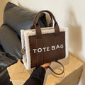 Sac Bandoulière à Lettres Imprimé couleur unie - Gande Capacité - NatyGlam's