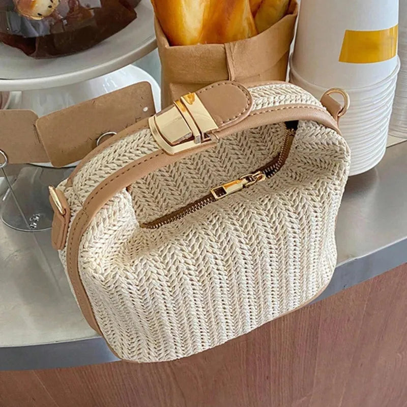 Sac à main Paille d'été - Sac Bandoulière Tressé Chic Style Bohème - NatyGlam's