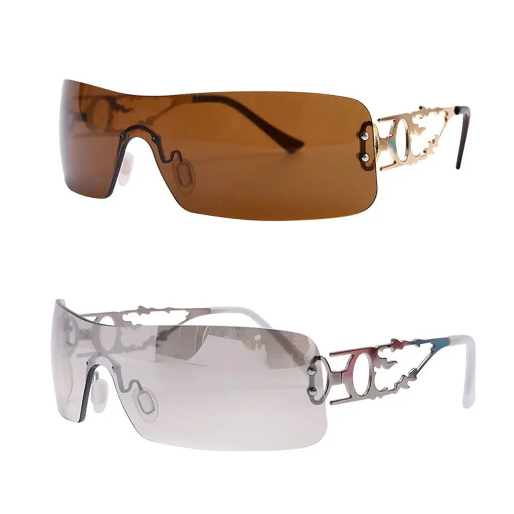 Lunettes de soleil Y2K futuristes femme UV400  - NatyGlam's