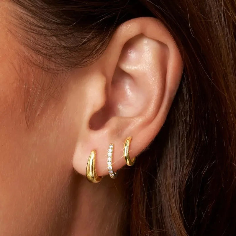 Lot de 3 Paires de Boucles d'Oreilles en Acier Inoxydable - NatyGlam's
