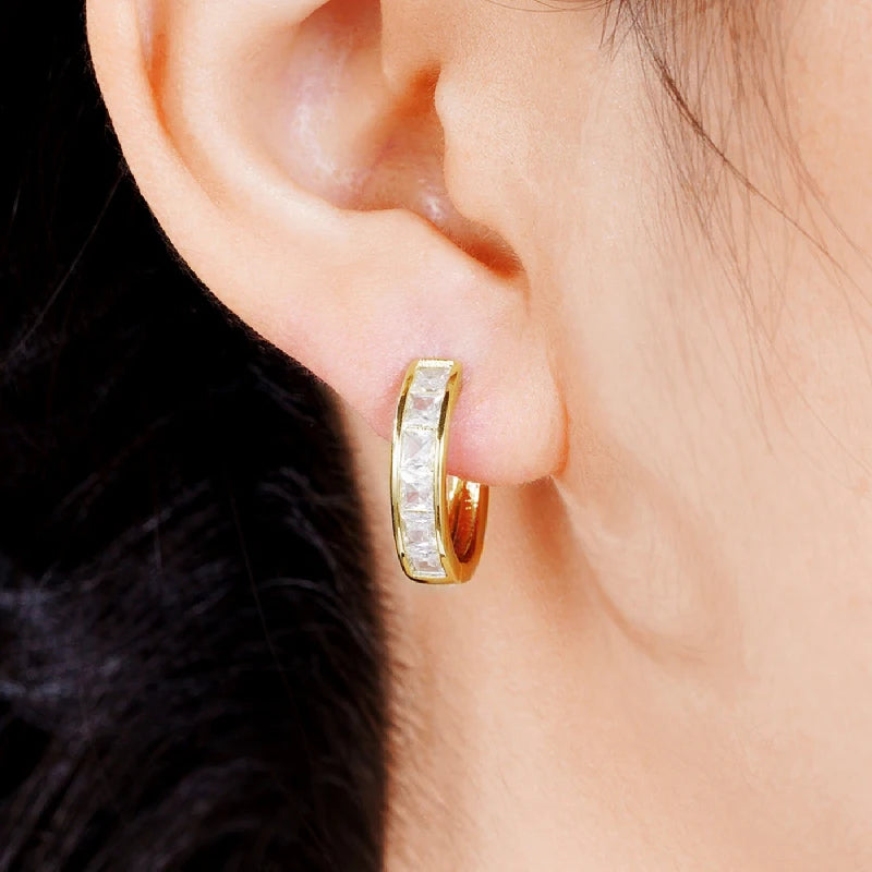 Boucles d'oreilles Créoles Elégance Zirconia - NatyGlam's