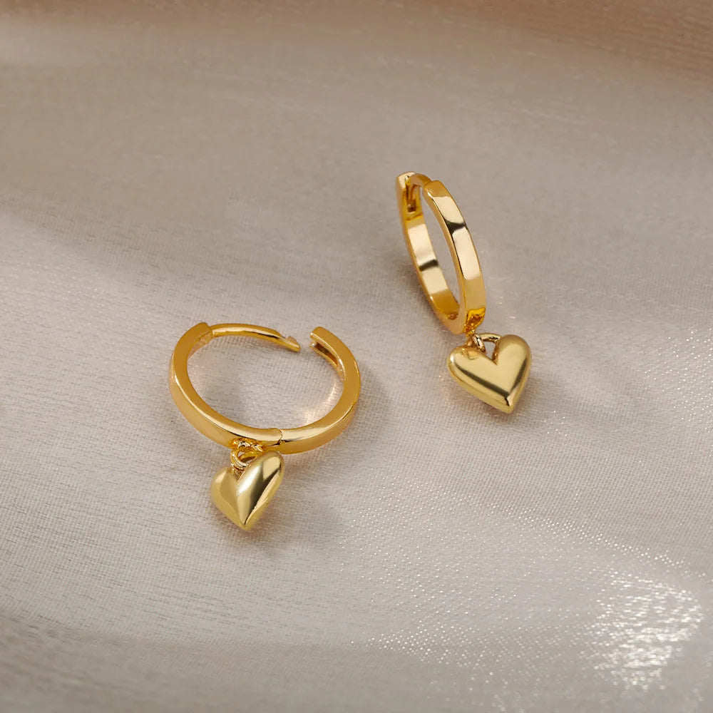Boucles d'oreilles Coeur en Acier Inoxydable - NatyGlam's