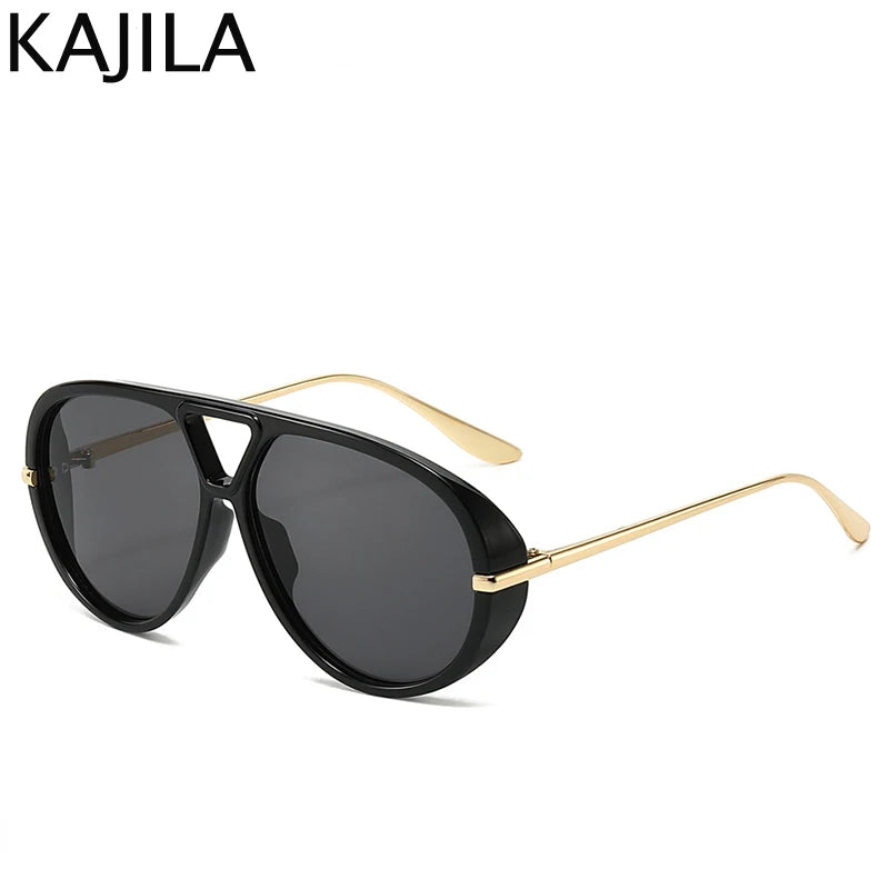 Lunettes de soleil pilote oversize femme style luxe UV400 - NatyGlam's