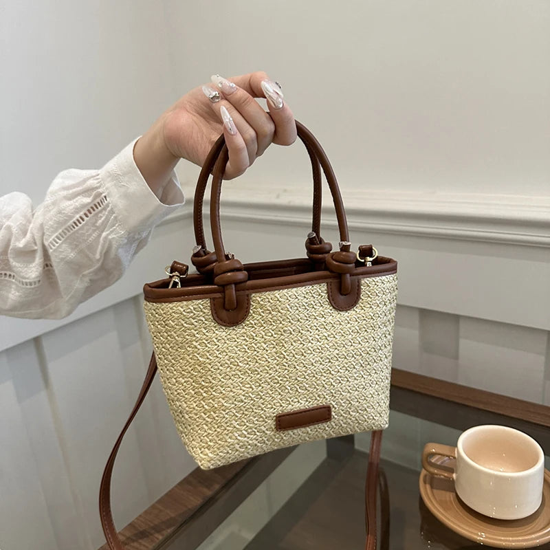 Sac Bandoulière Femme en Paille Tressée Grande capacité Sac d'été - NatyGlam's