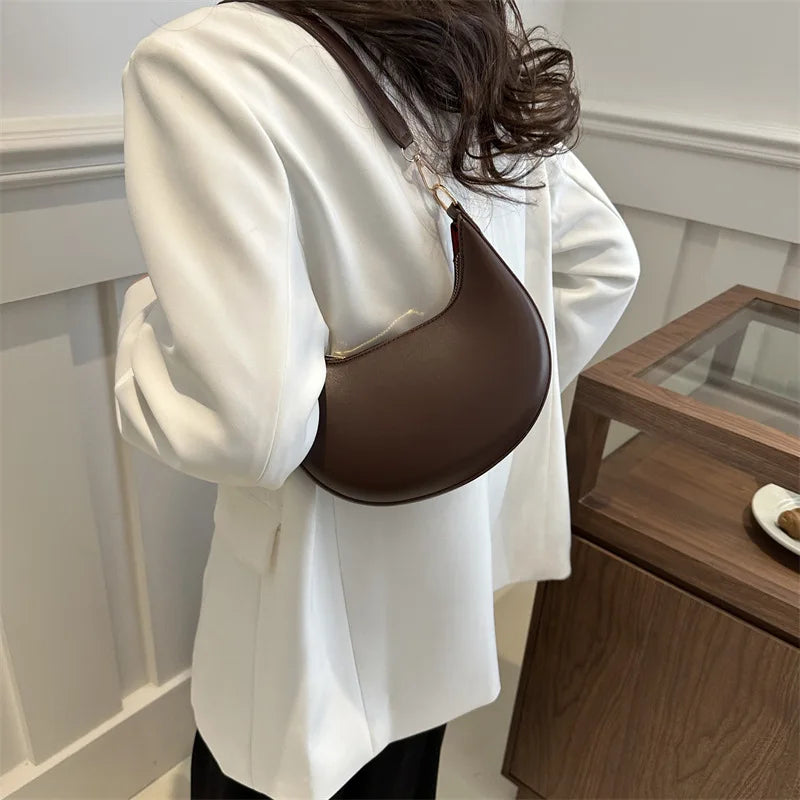 Sac Bandoulière Demi-Lune Luxe Femme - NatyGlam's
