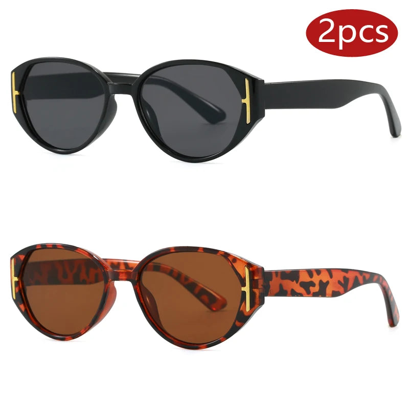 Lunettes de Soleil Oeil de Chat Femme 2 Pièces UV400 - NatyGlam's