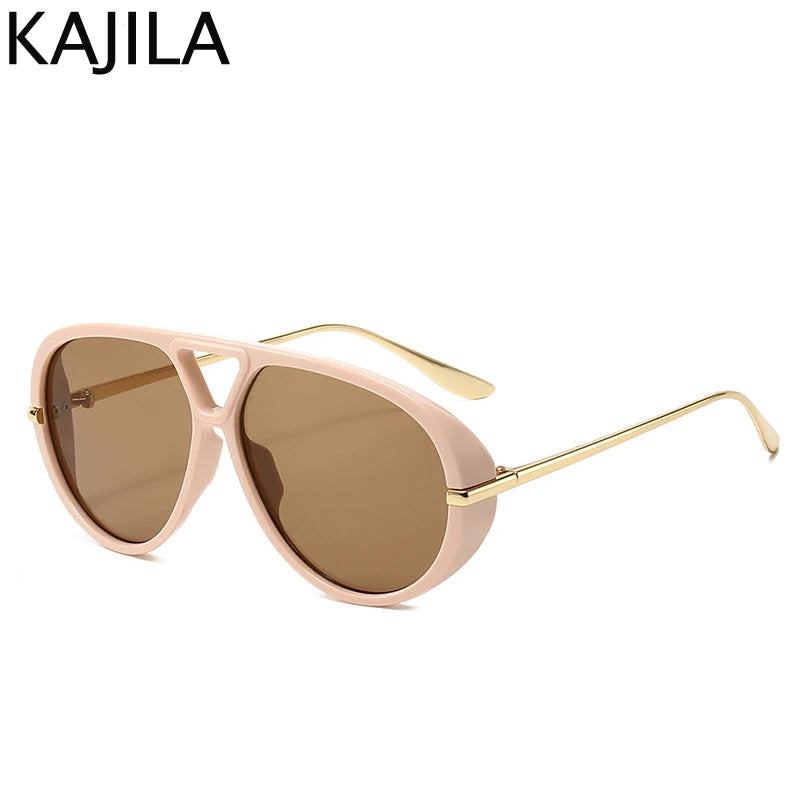 Lunettes de soleil pilote oversize femme style luxe UV400 - NatyGlam's