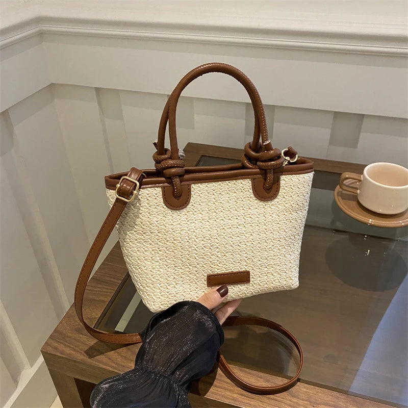 Sac Bandoulière Femme en Paille Tressée Grande capacité Sac d'été - NatyGlam's