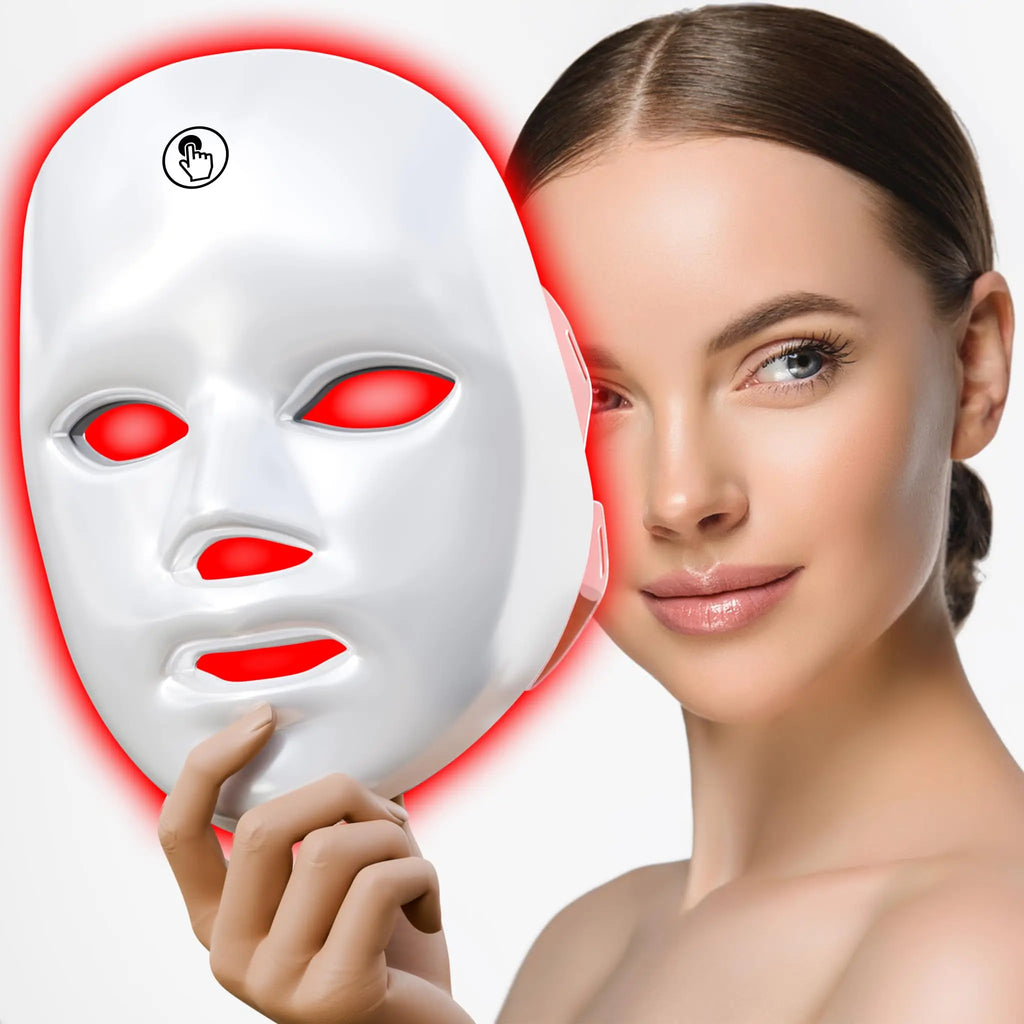 Masque LED 7 Couleurs pour le visage - soin Anti-âge, rechargable - NatyGlam's
