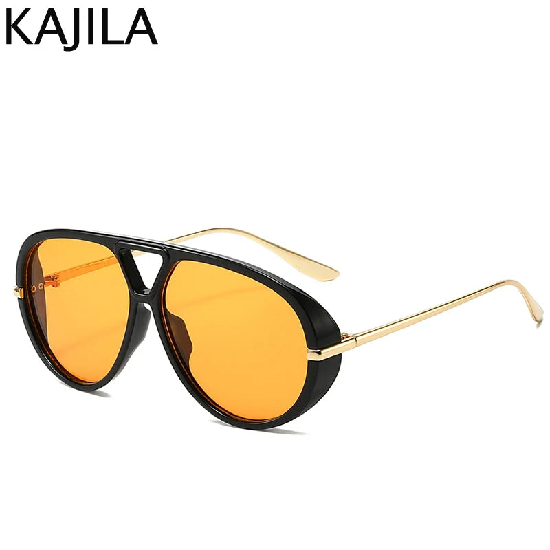 Lunettes de soleil pilote oversize femme style luxe UV400 - NatyGlam's