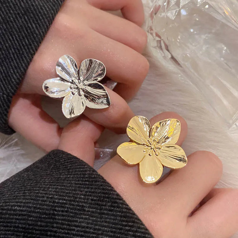 Boucles d'oreilles Fleur en Acier Inoxydable - NatyGlam's