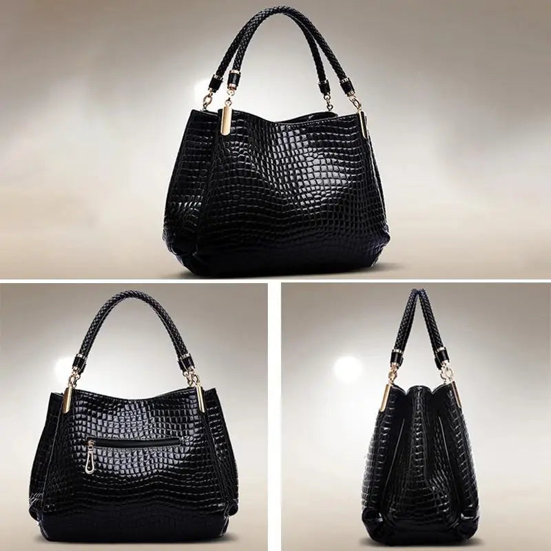 Sac à main Femme Effet Crocodile - Sac élégant Grande Capacité - NatyGlam's