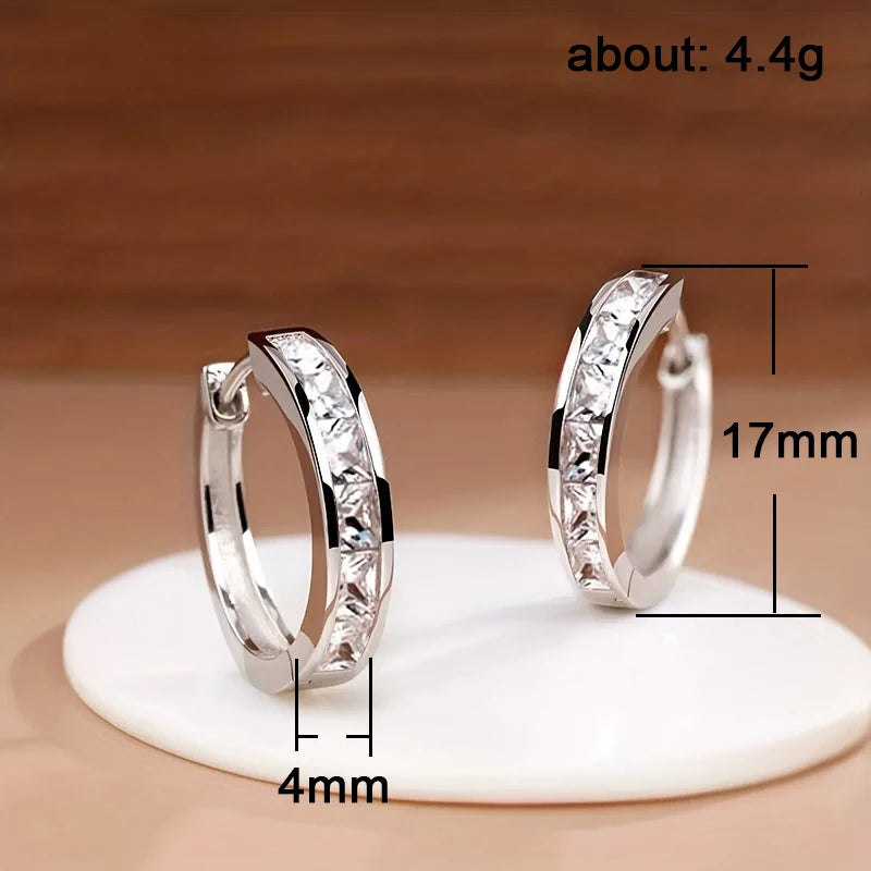 Boucles d'oreilles Créoles Elégance Zirconia - NatyGlam's