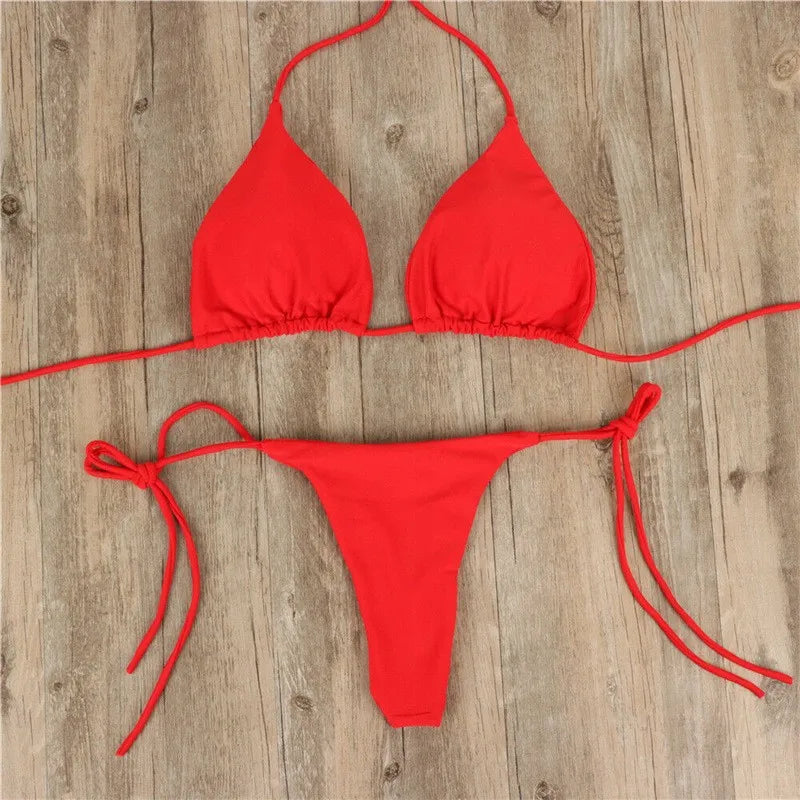 Maillot de bain bikini femme 2 pièces push-up rembourré sexy, tendance plusieurs coloris