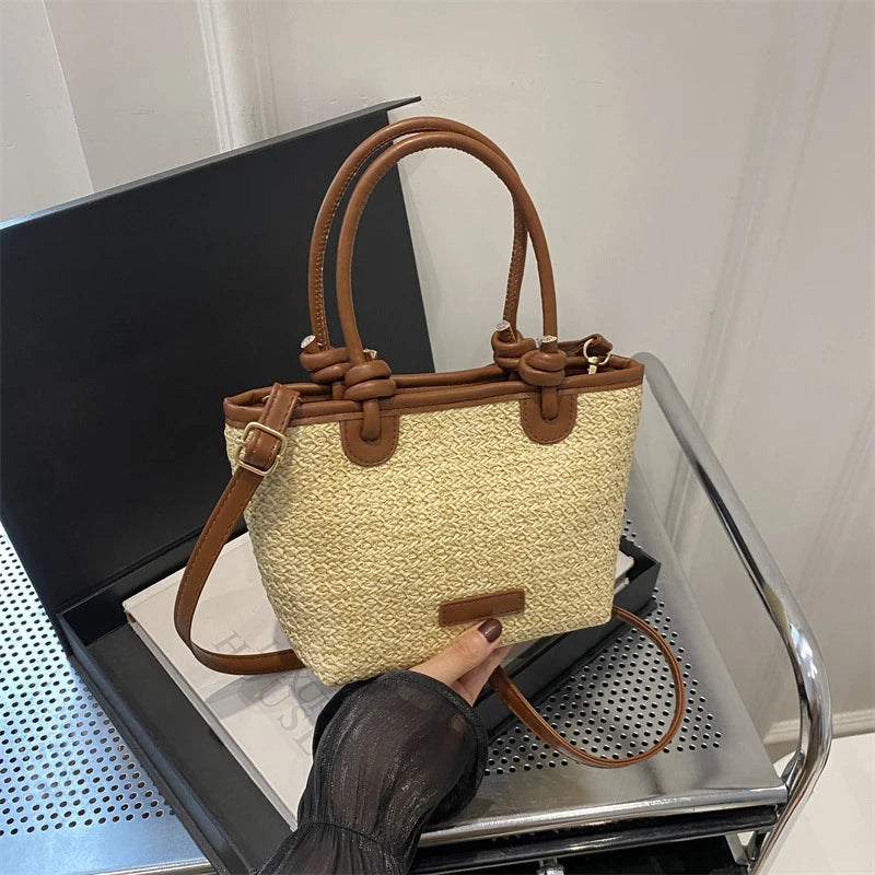 Sac Bandoulière Femme en Paille Tressée Grande capacité Sac d'été - NatyGlam's