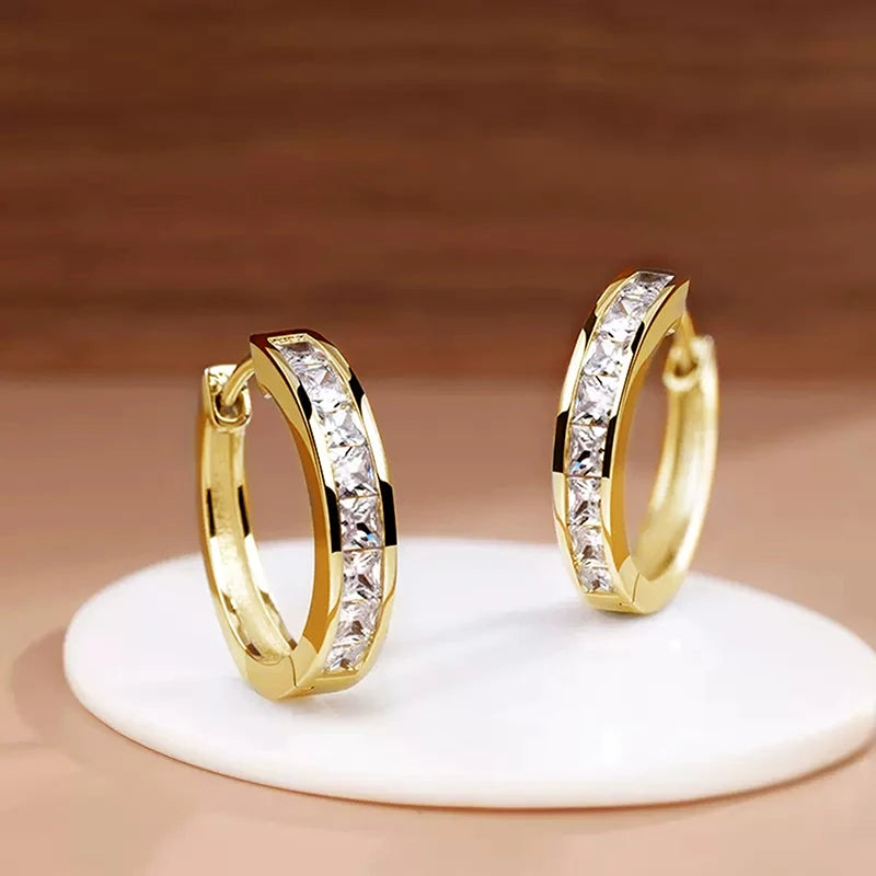 Boucles d'oreilles Créoles Elégance Zirconia - NatyGlam's