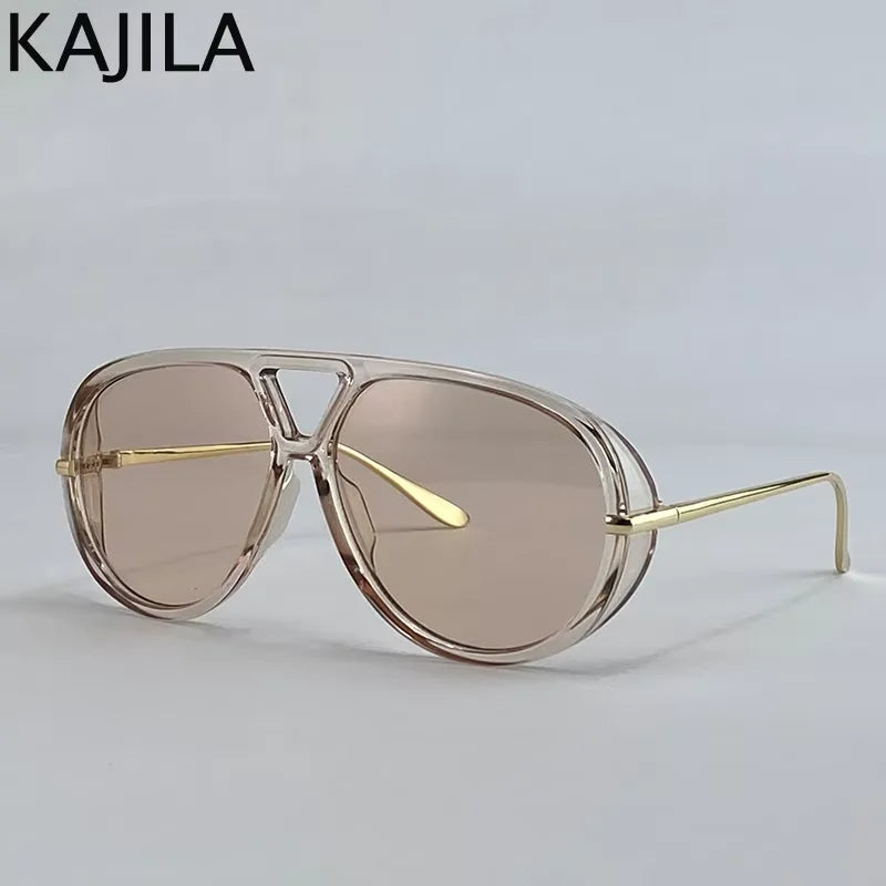 Lunettes de soleil pilote oversize femme style luxe UV400 - NatyGlam's