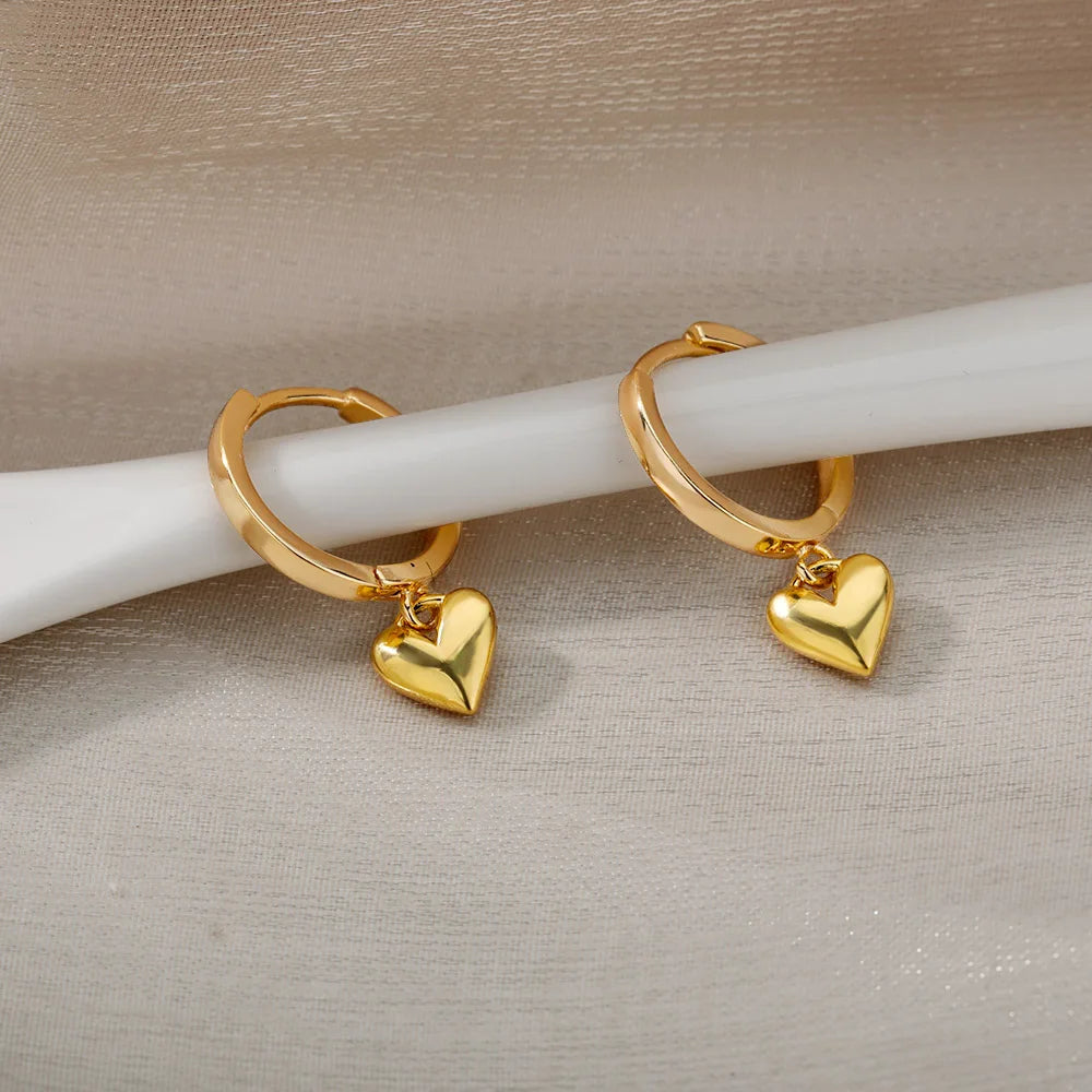 Boucles d'oreilles Coeur en Acier Inoxydable - NatyGlam's