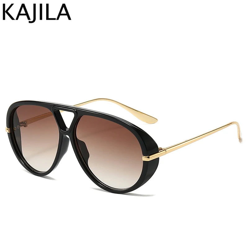 Lunettes de soleil pilote oversize femme style luxe UV400 - NatyGlam's
