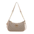 Sac Bandoulière Femme Vintage Elégant - Motif Monogramme & Fermoir Lettre Dorée - NatyGlam's