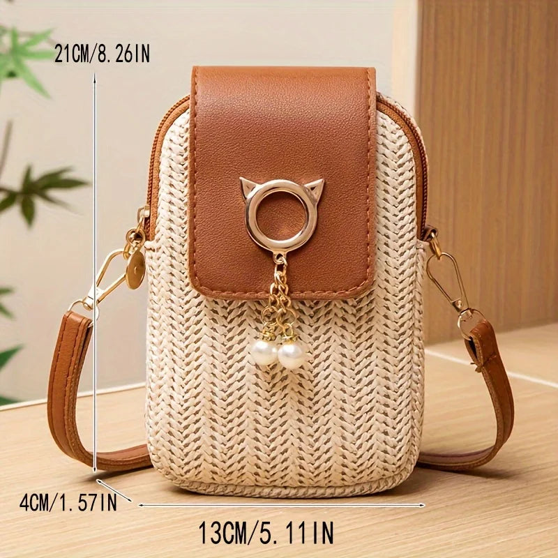 Sac bandoulière mini décontracté style street pour femme Pochette téléphone
