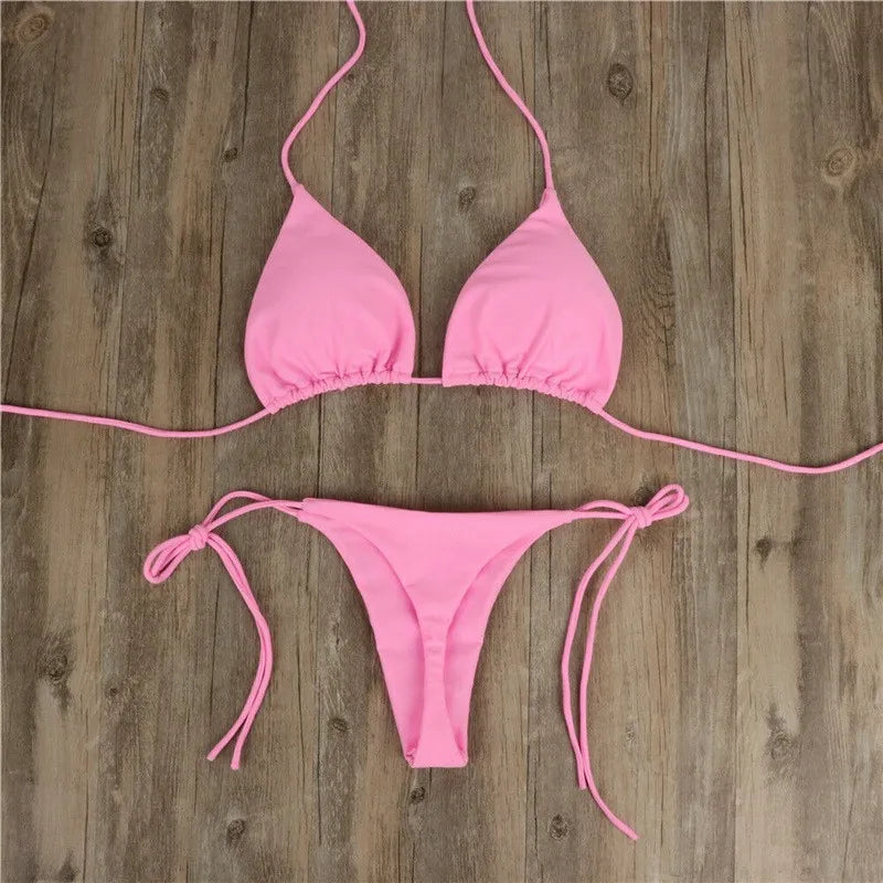 Maillot de bain bikini femme 2 pièces push-up rembourré sexy, tendance plusieurs coloris