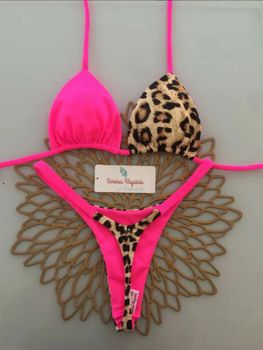 Maillot de bain femme bikini push-up brésilien 2 pièces