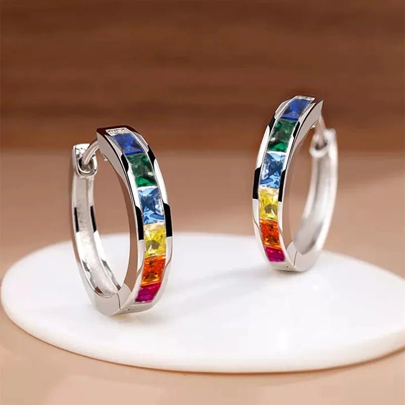 Boucles d'oreilles Créoles Elégance Zirconia - NatyGlam's