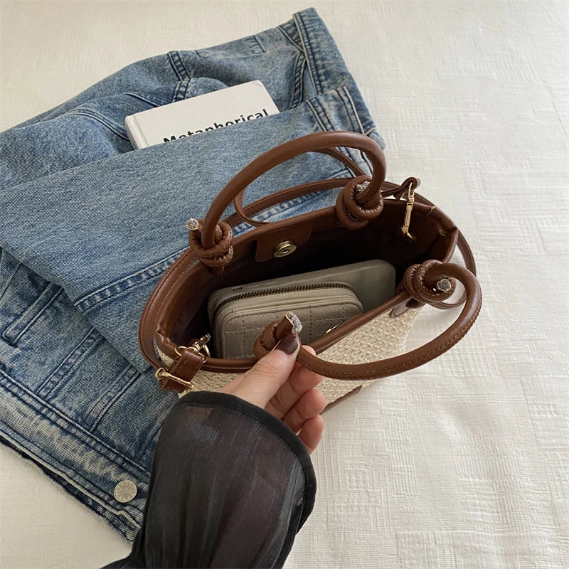 Sac Bandoulière Femme en Paille Tressée Grande capacité Sac d'été - NatyGlam's