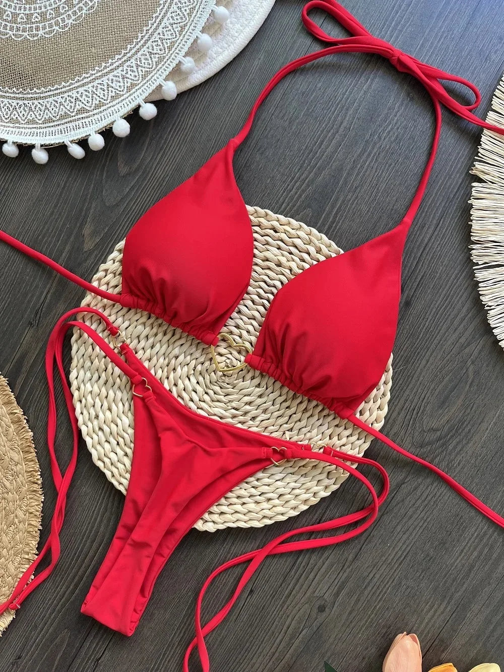 Maillot de bain femme 2 pièces bikini string triangle différents modèles et coloris