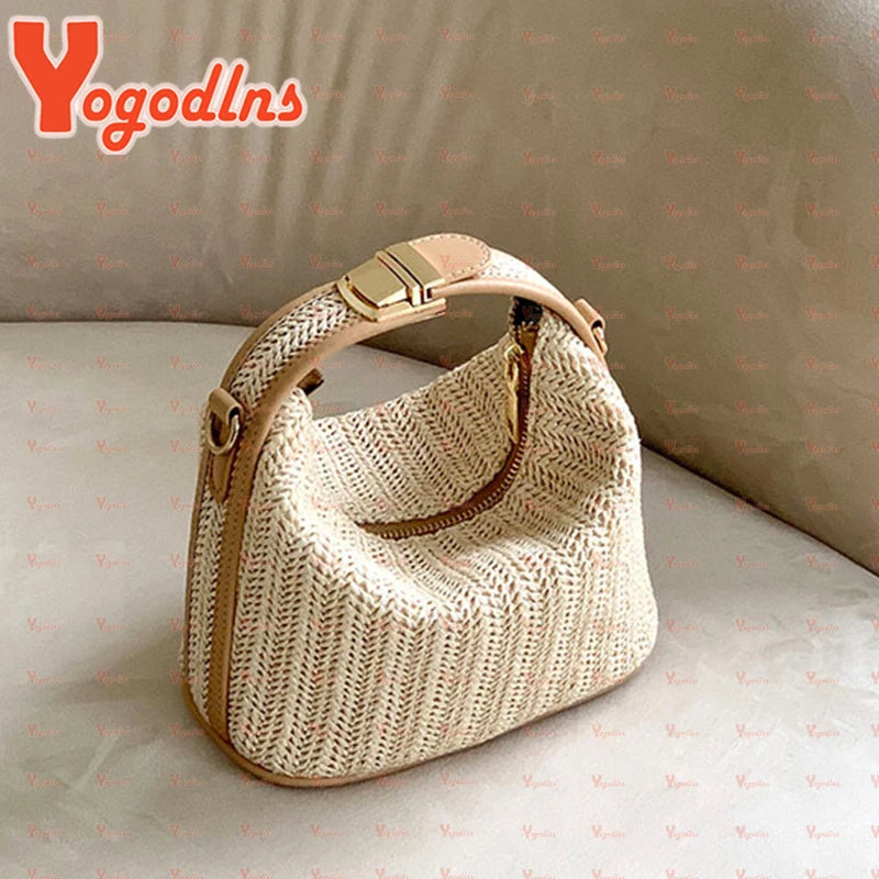 Sac à main Paille d'été - Sac Bandoulière Tressé Chic Style Bohème - NatyGlam's