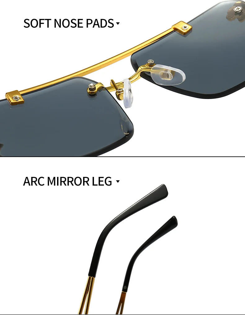 Lunettes de soleil carrées de luxe femme UV400 - NatyGlam's