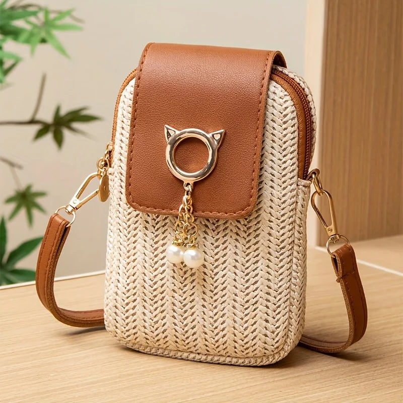 Sac bandoulière mini décontracté style street pour femme Pochette téléphone