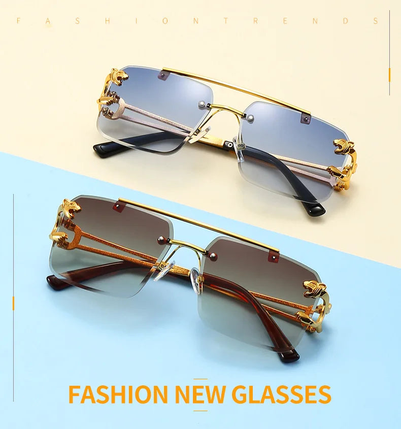 Lunettes de soleil carrées de luxe femme UV400 - NatyGlam's