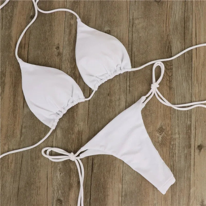 Maillot de bain bikini femme 2 pièces push-up rembourré sexy, tendance plusieurs coloris