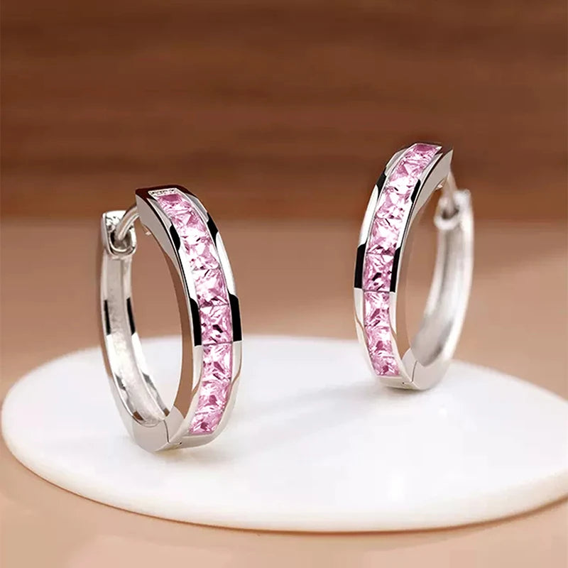 Boucles d'oreilles Créoles Elégance Zirconia - NatyGlam's