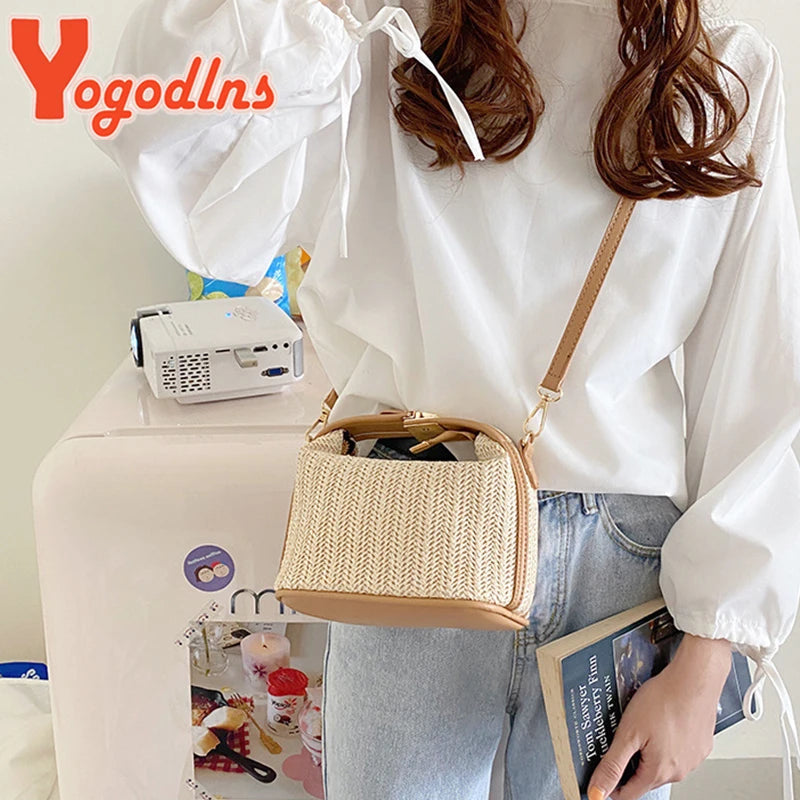 Sac à main Paille d'été - Sac Bandoulière Tressé Chic Style Bohème - NatyGlam's