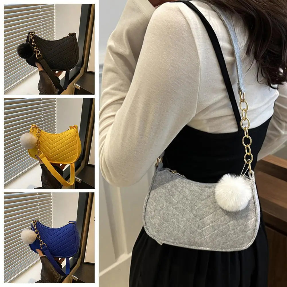 Mini Sac Bandoulière Femme en Feutre Elégant - NatyGlam's