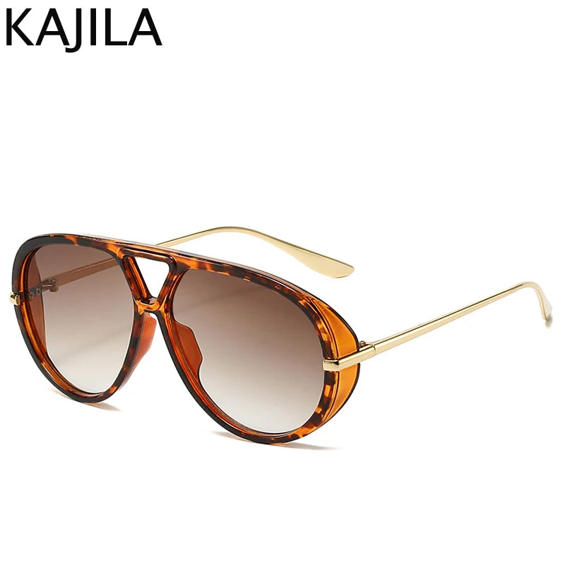 Lunettes de soleil pilote oversize femme style luxe UV400 - NatyGlam's