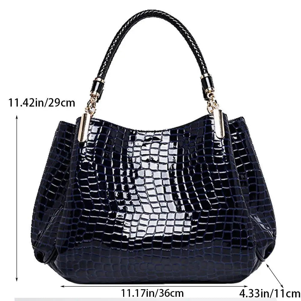 Sac à main Femme Effet Crocodile - Sac élégant Grande Capacité - NatyGlam's