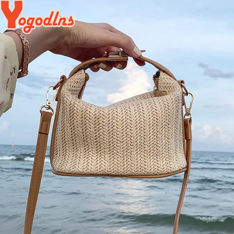 Sac à main Paille d'été - Sac Bandoulière Tressé Chic Style Bohème - NatyGlam's